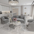 Elegantiška ir moderni sofa glamour MADONNA sidabrinė, pilka
