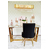 Upholstered quilted chair quilted on steel legs gold black for TIFFANY living room