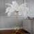 Floor lamp made of natural ostrich feathers Paris