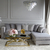 NERO Modern glamour grey black upholstered corner sofa with a sleeping function