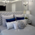 Klasikinė pilka, balta Chesterfield  dygsniuota minkšta lova 