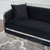 Stilvolles Sofa glamour gepolstert New York Stil silber schwarz MADONNA OUTLET