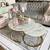 Glamour coffee table, modern gold with white stone table top MARCO GOLD