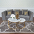 Samt gepolstertes Sofa modern im Glamourstil für das Wohnzimmer Graugold MONTE CARLO