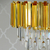 EMPIRE Glamour-Kronleuchter, 100 cm, luxuriöse, längliche Esszimmer-Hängelampe aus Kristall, Gold