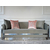 sofa glamour srebrne elementy stali