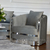 Glamor armchair modern pleated luxury stylish for the living room, dining room gray silver MADONNA OUTLET