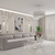 Glamouröser Couchtisch für das Wohnzimmer mit weißer Marmorplatte, silbernem ART DECO