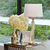 Lampa stołowa złota w stylu glamour kryształowa nowoczesna biała TRINITY L