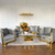 Elegantiška ir moderni sofa glamour MADONNA pilka, auksinė