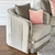 Glamour-Sessel modern plissiert Luxus stilvoll für das Wohnzimmer, Esszimmer grau silber MADONNA OUTLET