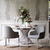 OPERA Silberner Glamour-Sessel für das Wohn- und Esszimmer grau