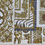 Luxurious geometric wallpaper Versace glamor squares gold decorative collage 