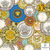 Versace tapetai geometriniai 10,05 x 0,70 m apskritimai aukso mėlynos spalvos 