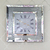 Diamant-Wanduhr PAOLA SILVER mit klarem Spiegel verziert mit quadratischem Silber 50x50