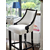 Upholstered stool CARLOTTA glamor oak, black, white