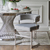 Kėdė MARCO sidabrė, glamour, svetainei ir valgomajam, pilka