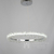 Glamūrinis LED krištolo lubinis šviestuvas apvalus, žiedinis, sietynas, modernus sidabrinis BRINA