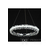 Glamouröse LED-Kristall-Deckenleuchte rund, Ring, Kronleuchter, modernes Silber BRINA