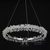 Glamorous LED crystal ceiling lamp round, ring, chandelier, modern silver BRINA
