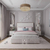 Łóżko sypialniane tapicerowane glamour
