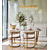 Żyrandol glamour kryształowy prostokątny, nowoczesny, podłużna lampa wisząca, złoty GLAMOUR 