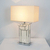 Art deco table lamp rectangular marble base glamor lux VITTORIA SILVER