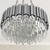 Modern glamor crystal chandelier on chains for the living room, round 60 cm EMPIRE SILVER  OUTLET