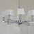 Elegant stylish lamp chandelier glamor pendant lamp, hamptons style 8 arms ELEGANZA M SILVER