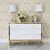Lorenzo M Gold Glamour wooden lacquered chest of drawers with steel legs