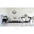Glamūrinė sofa BIANKA su pagalvėlėmis, balta ir juoda