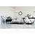 BIANKA glamor sofa with cushions, white and black
