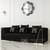 Sofa minkšta, velvet, šiuolaikiška, glamour stiliaus, svetainei, juoda, sidabrinė MONTE CARLO  