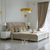 Naktinis staliukas, lakuotas, baltai auksinis, miegamajam, glamour Lorenzo S Gold
