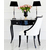 Upholstered chair CARLOTTA glamor oak, white, black