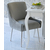 Kėdė šiuolaikiška, minkšta, glamour, valgomajam, svetainei, su beldikliu, sidabrinė, pilka PALOMA 