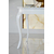 Stylish ELENA GLAMOR dining table, bent white legs