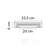 Dekoratyvinis baltas piliastrinis elementas, 15,8 cm, plotis 33,5 cm