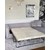Glamour kampinė minkšta sofa-lova su miegojimo funkcija Pilka NERO 280 cm