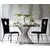 Silver round table ANTONIO glamor in steel, white marble OUTLET