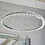 Glamūrinis LED krištolo lubinis šviestuvas apvalus, žiedinis, sietynas, modernus sidabrinis BRINA