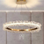 Lampa glamour kryształowa led, sufitowa okrągła, ring, żyrandol, nowoczesny złota BRINA