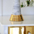 Lampa stołowa glamour złoto biała