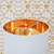 Moderni stalinė lempa auksinė, balta, glamūrinio stiliaus SILVIA