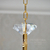 Złoty żyrandol glamour z kryształami