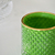Dekorativer grüner Kristallglasbehälter