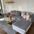 Glamour kampinė minkšta sofa-lova su miegojimo funkcija Pilka NERO 280 cm