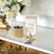 Pojemnik dekoracyjny szklany kryształowy złoty 