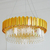 Glamour-Kronleuchter EMPIRE, 80 cm, luxuriöse runde Kristall-Hängelampe, Gold