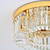 Gold Deckenlampe, Kristall Glamour moderne Deckenlampe STELLA, klassisch, New Yorker Stil 